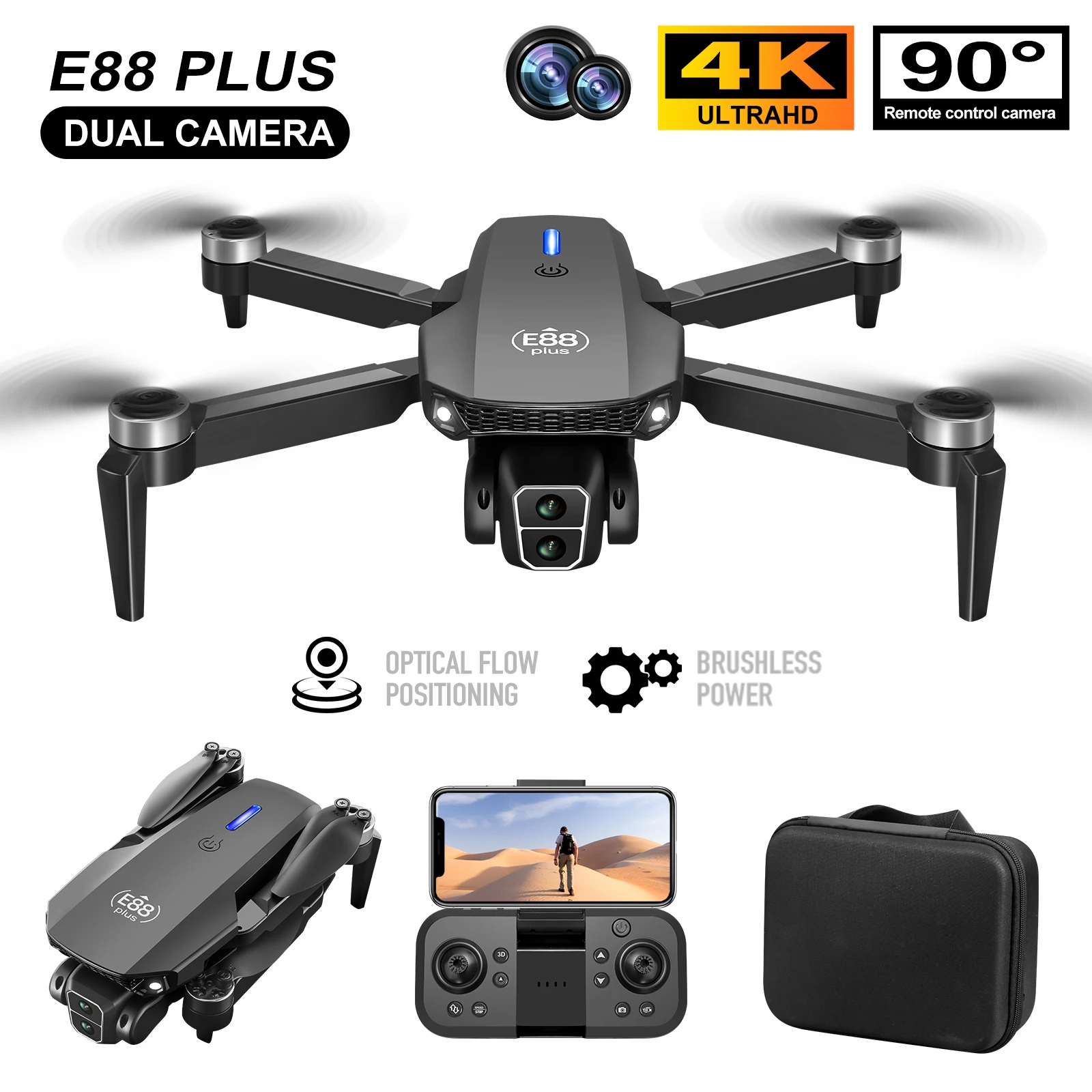 Neue E88 Plus Quadrocopter-Dro – Drone Camera Hd Bewertung und Preis
